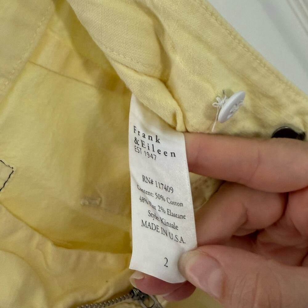Frank & Eileen Kinsdale Performance Linen Blend Pants in Canary Yellow 2 - Picture 11 of 11